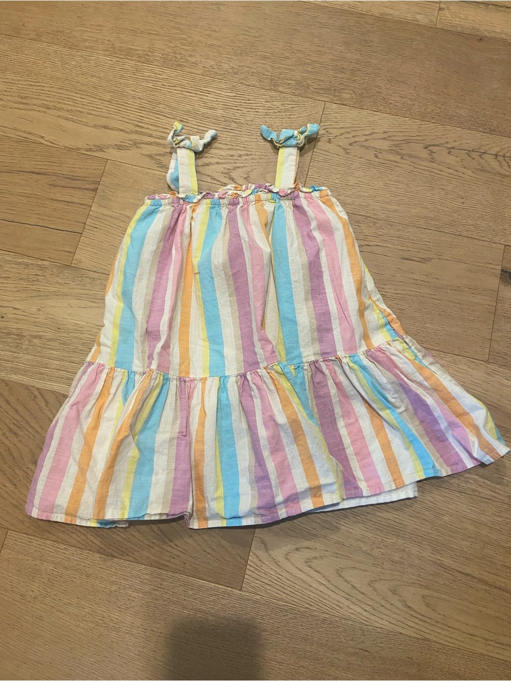 Cat & Jack Girls Colorful Striped Summer Dress Size 5T